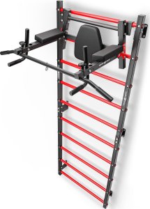 Marbo Sport Zestaw MHU1 | Drabinka gimnastyczna metalowa MH-U204 +  poręcz i drążek 2w1 MH-U205 - Marbo Sport 8