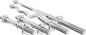 Zestaw MWG3 | Gryf prosty śrubowy 180 cm + gryf lekko łamany śrubowy 120 cm + 2 x gryf prosty śrubowy 40 cm 30 mm - Marbo Sport 1