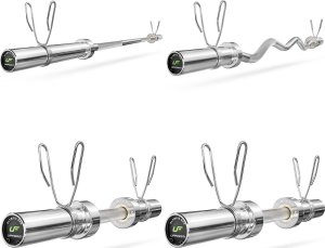 Marbo Sport Zestaw 65kg | Gryf olimpijski 180cm + gryf olimpijski lekko łamany 120cm + 2x gryf olimpijski krótki 50cm+ obciążenia olimpijskie 2x5kg, 6x2,5kg, 4x1,25kg - Marbo Sport 7