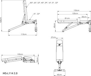 Ławka składana MS-L114 2.0 - Marbo Sport 8