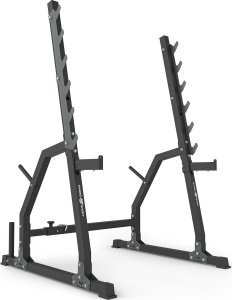 Marbo Sport Zestaw MS36_2.0_113KG_G | Dwustronnie regulowana ławka treningowa + stojaki bramowe + modlitewnik + prasa + wyciąg + zestaw gryfów i obciążeń gumowanych 113 kg - Marbo Sport 3