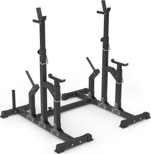Marbo Sport Zestaw MS5_2.0_113KG | Ławka dwustronna + stojaki regulowane + Ławka Scotta (modlitewnik) z regulacją podparcia + zestaw gryfów i obciążeń 113 kg - Marbo Sport 3