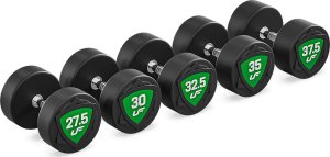 Zestaw hantli stałych poliuretanowych 27,5-37,5kg (skok co 2,5kg) 325 kg  UpForm 3
