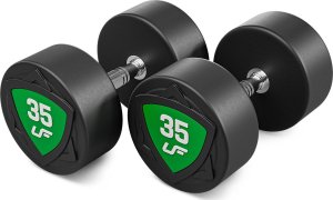 Zestaw hantli stałych poliuretanowych 27,5-37,5kg (skok co 2,5kg) 325 kg  UpForm 7
