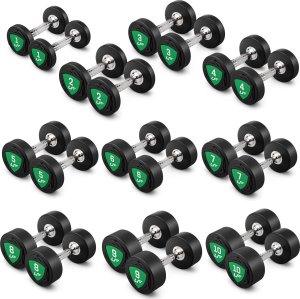 Zestaw hantli stałych poliuretanowych 1-10kg (skok co 1 kg) 110 kg -UpForm 2