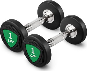 Zestaw hantli stałych poliuretanowych 1-10kg (skok co 1 kg) 110 kg -UpForm 3