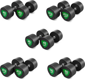 Zestaw hantli stałych poliuretanowych 40-50kg (skok co 2,5kg) 450 kg  UpForm 2