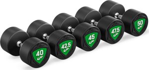 Zestaw hantli stałych poliuretanowych 40-50kg (skok co 2,5kg) 450 kg  UpForm 3