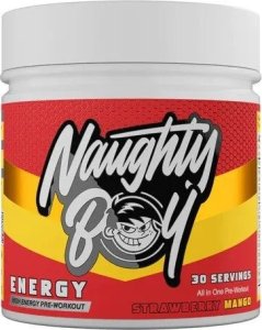 Naughty Boy - Przedtreningówka, Energy, Truskawka Mango, Proszek 390g 1