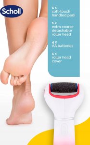 Scholl Velvet Smooth Elektroniczna pilnik i wyjątkowo szorstka głowica 6