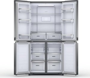 Whirlpool Refrigerator | WQ9 E2L EF | Energy efficiency class E | Free standing | Side by side | Height 187.4 cm | Fridge net capacity 388 L | Freezer net capacity 222 L | Display | 36 dB | Stainless Steel 15