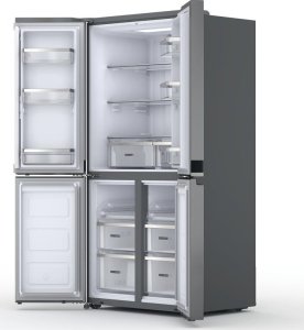 Whirlpool Refrigerator | WQ9 E2L EF | Energy efficiency class E | Free standing | Side by side | Height 187.4 cm | Fridge net capacity 388 L | Freezer net capacity 222 L | Display | 36 dB | Stainless Steel 16