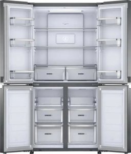 Whirlpool Refrigerator | WQ9 E2L EF | Energy efficiency class E | Free standing | Side by side | Height 187.4 cm | Fridge net capacity 388 L | Freezer net capacity 222 L | Display | 36 dB | Stainless Steel 2