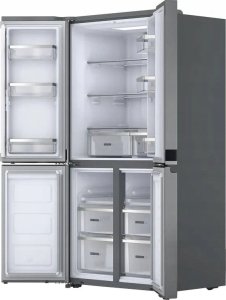 Whirlpool Refrigerator | WQ9 E2L EF | Energy efficiency class E | Free standing | Side by side | Height 187.4 cm | Fridge net capacity 388 L | Freezer net capacity 222 L | Display | 36 dB | Stainless Steel 4