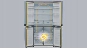 Whirlpool Refrigerator | WQ9 E2L EF | Energy efficiency class E | Free standing | Side by side | Height 187.4 cm | Fridge net capacity 388 L | Freezer net capacity 222 L | Display | 36 dB | Stainless Steel 7