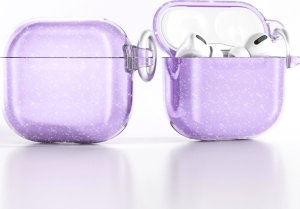 Etui brokatowe na AirPods 4 - fioletowe 1