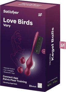 Satisfyer wibrujące kulki Love Birds Vary Connect App wine red 8
