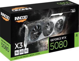 Karta graficzna Inno3D GeForce RTX 5080 X3 16GB GDDR7 DLSS4 (N50803-16D7-176068N) 3