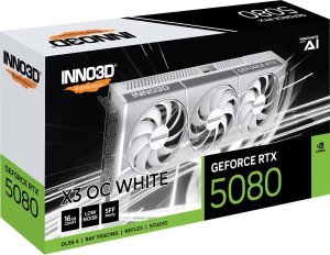 INNO3D GeForce RTX 5080 X3 OC White, 16384 MB GDDR7 2