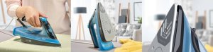 Braun FI3194BK Żelazko parowe Płyta ceramiczna 2400 W Czarny, Niebieski 8