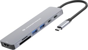 Conceptronic DONN28G stacja dokująca Przewodowa USB 3.2 Gen 1 (3.1 Gen 1) Type-C Szary 3