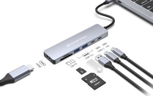 Conceptronic DONN28G stacja dokująca Przewodowa USB 3.2 Gen 1 (3.1 Gen 1) Type-C Szary 5