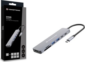 Conceptronic DONN28G stacja dokująca Przewodowa USB 3.2 Gen 1 (3.1 Gen 1) Type-C Szary 6
