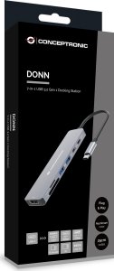 Conceptronic DONN28G stacja dokująca Przewodowa USB 3.2 Gen 1 (3.1 Gen 1) Type-C Szary 7