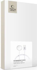 TECH-PROTECT MC02 ULTRABOOST MAGNETIC CHARGER CABLE 100CM APPLE WATCH WHITE 5