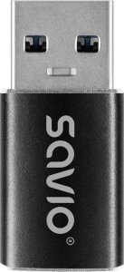 Adapter USB Savio USB-C - USB Czarny (AK-81) 1