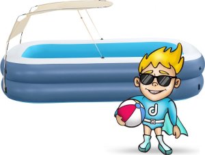 Basen dmuchany rodzinny z daszkiem 254 x 174 x 140 cm Bestway 54449 14