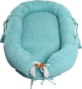 Hi Little One kokon gniazdko dla Noworodka z organicznego oddychającego BIO muślinu Tiffany 1