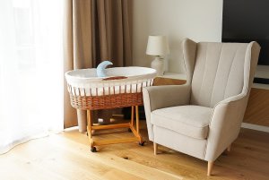 Hi Little One kosz Mojżesza wiklinowy wysoki ze stelażem + liner + materac + prześcieradło 5in1 TIFFANY 2