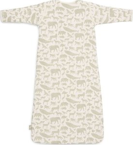 Jollein śpiworek niemowlęcy do spania całoroczny z odpinanymi rękawami 4 Pory Roku ANIMALS OLIVE GREEN 70 cm 5