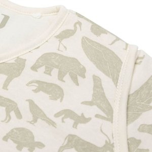 Jollein śpiworek niemowlęcy do spania całoroczny z odpinanymi rękawami 4 Pory Roku ANIMALS OLIVE GREEN 70 cm 6