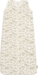 Jollein śpiworek niemowlęcy do spania całoroczny z odpinanymi rękawami 4 Pory Roku ANIMALS OLIVE GREEN 70 cm 8