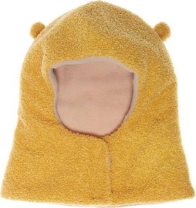 Rockahula Kids czapka zimowa kominiarka rozpinana dla dziewczynki Billie Bear Boucle Ochre 3-6 lat 1