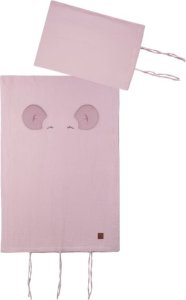 Hi Little One poszewka na pościel dla niemowląt z oddychającej organicznej BIO bawełny MOUSE Blush/Baby Pink 1