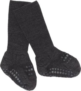 GoBabyGo antypoślizgowe skarpetki do nauki chodzenia WOOL Dark Grey Melange 6 m+ 2