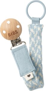 Bibs BIBS PACIFIER BRAID BABY BLUE & IVORY zawieszka do smoczków 100% organic cotton 2
