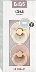 Bibs BIBS COLOUR SYMMETRICAL 2-PACK IVORY & BLUSH S Smoczek Symetryczny kauczuk Hevea 9