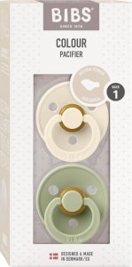 Bibs BIBS COLOUR ANATOMICAL 2-PACK IVORY & SAGE S Smoczek ortodontyczny kauczuk Hevea 9