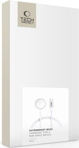 TECH-PROTECT MC02 ULTRABOOST MAGNETIC CHARGER TYPE-C CABLE 100CM APPLE WATCH WHITE 5