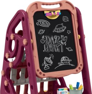 DUŻA DWUSTRONNA TABLICA KREATYWNA MAGNETYCZNA MAŁY ARTYSTA PÓŁKA MAGNESY 4