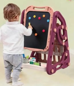 DUŻA DWUSTRONNA TABLICA KREATYWNA MAGNETYCZNA MAŁY ARTYSTA PÓŁKA MAGNESY 6