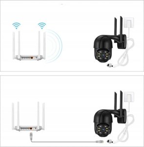 Kamera Obrotowa Zewnętrzna WiFi BEZPRZEWODOWA 8MPx UHD 4K MONITORING DOMU [K-9] 8