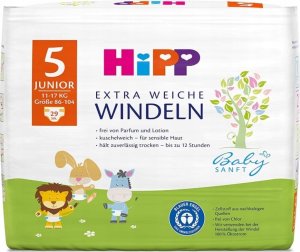 HiPP Extra Soft Nappies, 5 size, 12-17 kg, 29 pcs., 92007 1