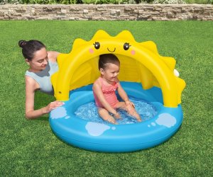Bestway 52637 Basenik dmuchany z daszkiem i pompowanym dnem Słoneczko 1.01m x 97cm x 71cm 6
