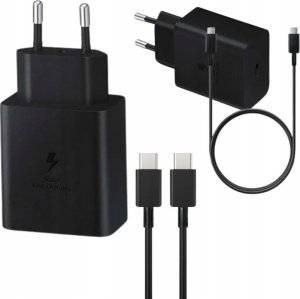 Ładowarka Sieciowa Szybka USB-C 45W PD   Kabel USB-C do USB-C 3.0 2.4A 1m 1