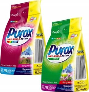 Purox Color - Proszek do prania kolorowych ubrań, 78 prań - 5,5 kg 2